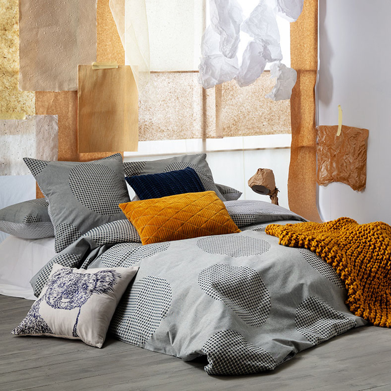 KAS Sitra Denim Quilt Cover Set | Queen Bed | My Linen