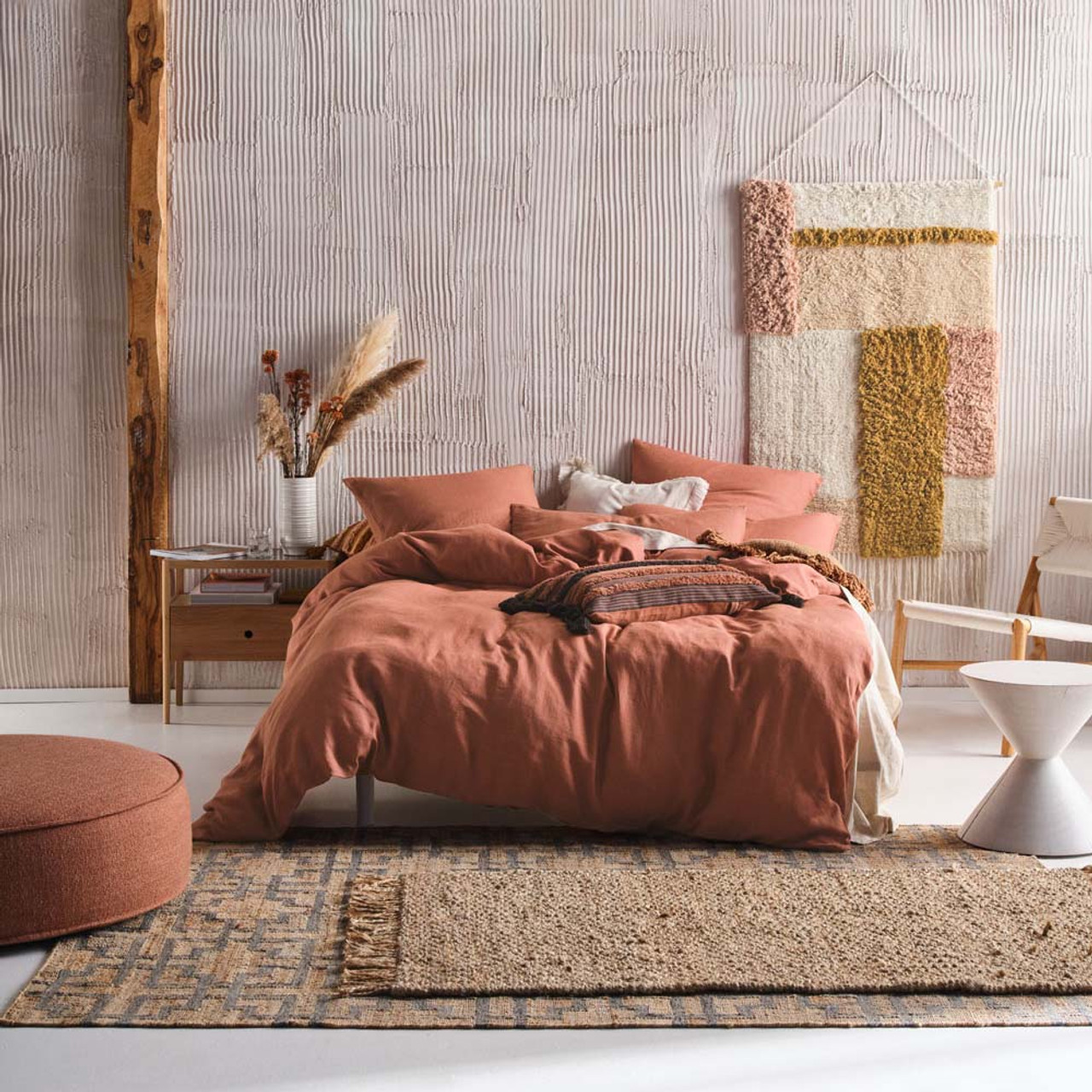 Nimes Rust Quilt Cover Set By Linen House Queen Bed My Linen