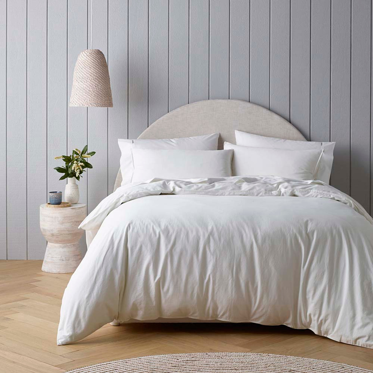 white quilt cover set single