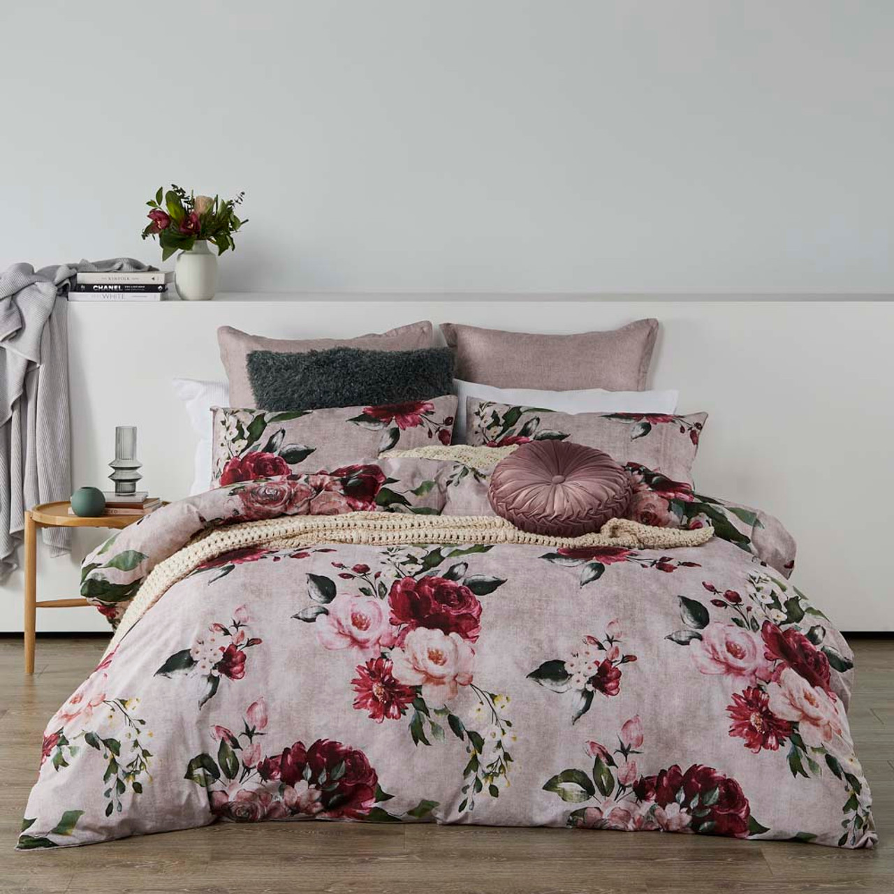 super king floral quilt cover