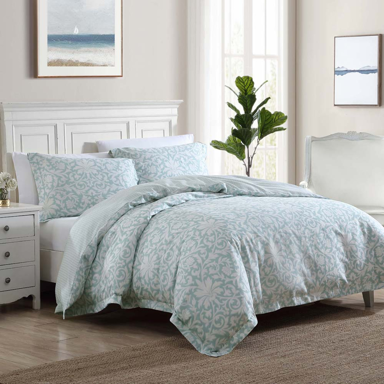 Mia Soft Blue Quilt Cover Set Laura Ashley | Queen Bed | My Linen