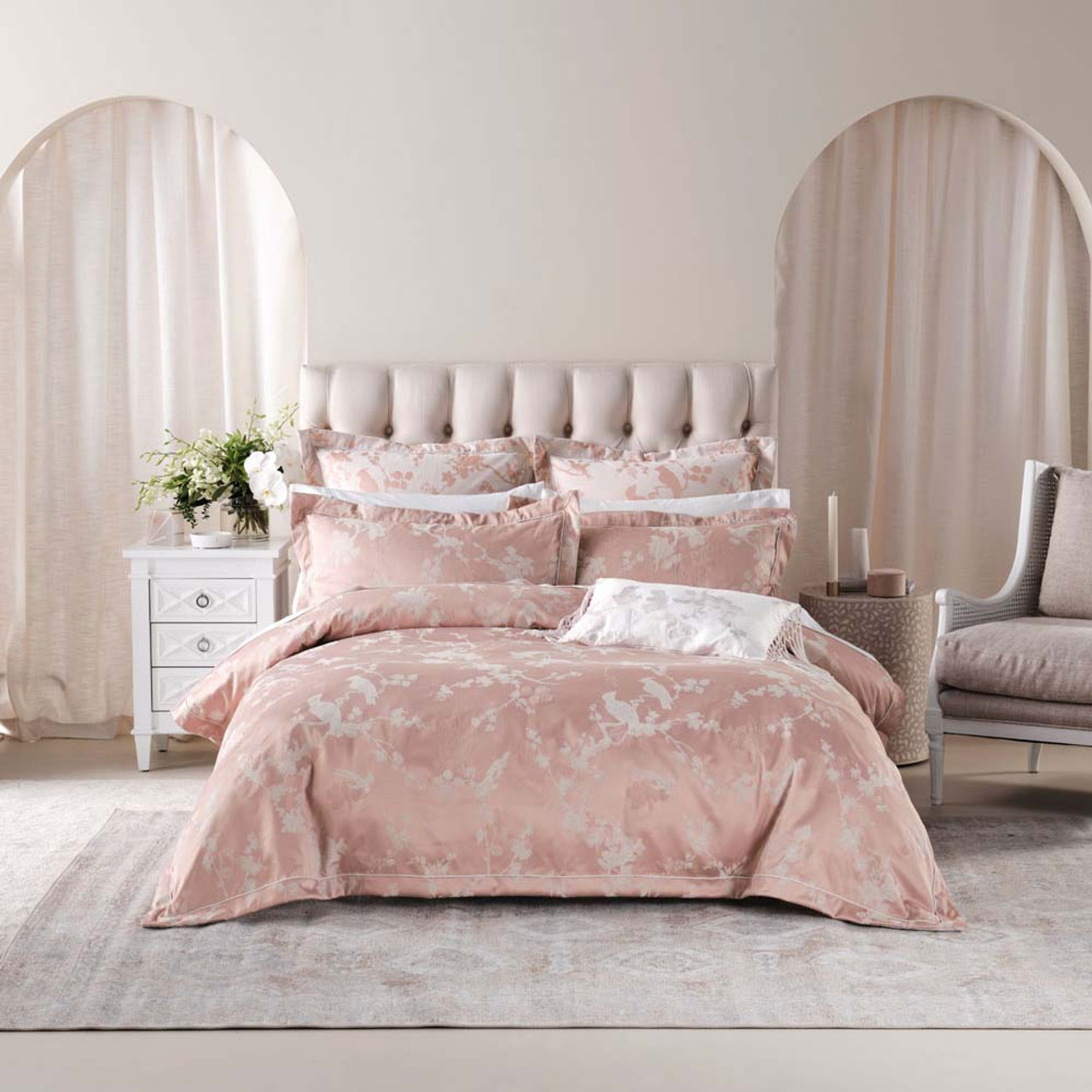 pale pink quilt