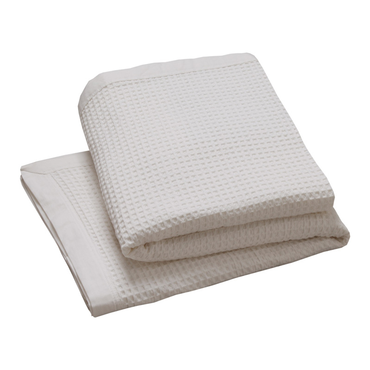 Cotton Waffle Blanket White Logan Mason Super King My Linen