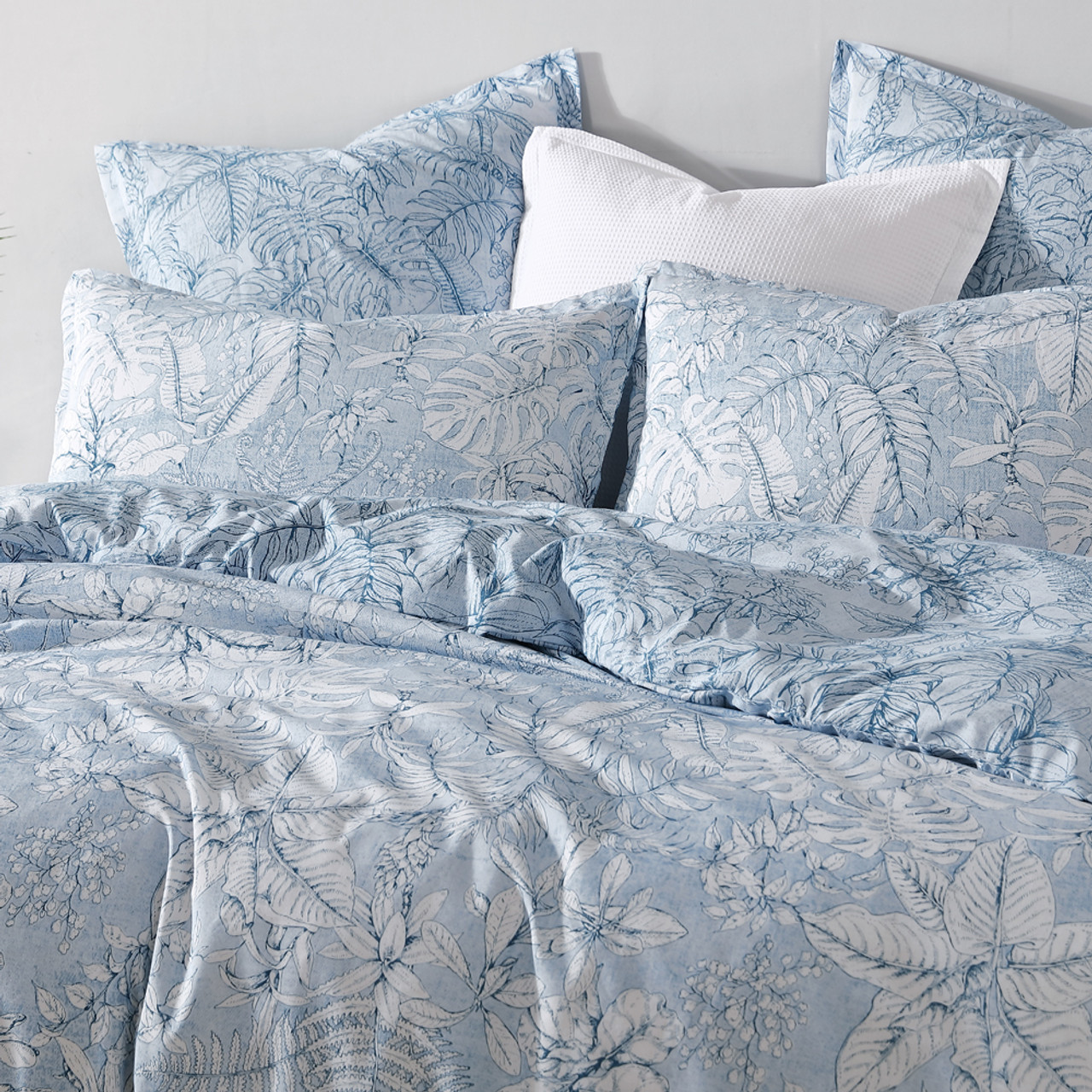 Stonewashed Linen Cotton Quilt Cover Set - Denim — The Home & Linen Ladies