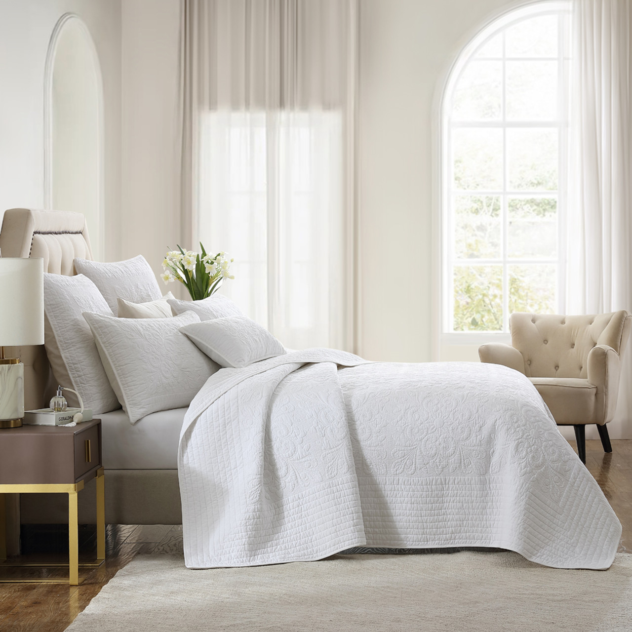 Aerin Ivory Bedspread by Private Collection My Linen