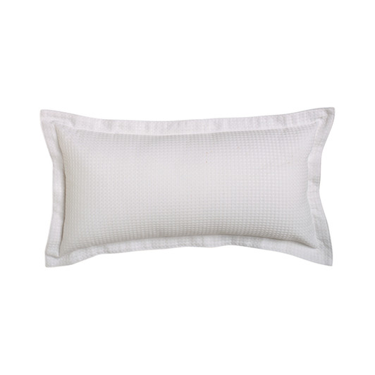 Ascot White Square Filled Cushion by Platinum Logan and Mason | My Linen
