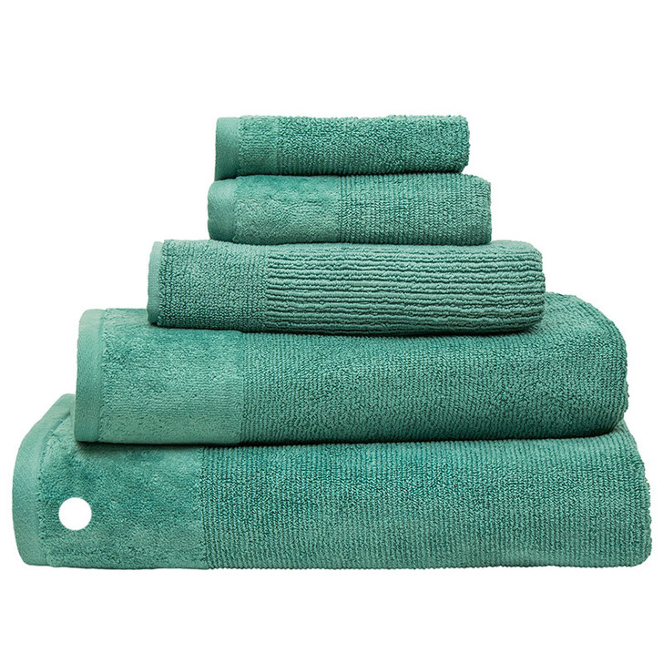 100% Cotton Costa Kingfisher Ribbed Bath Sheet