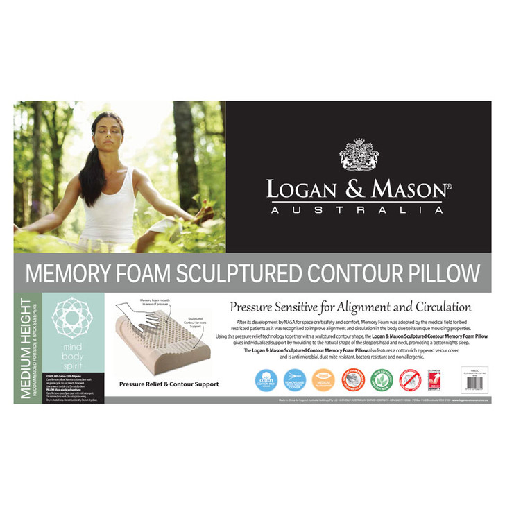 Memory Foam Sculptured Contour Pillow