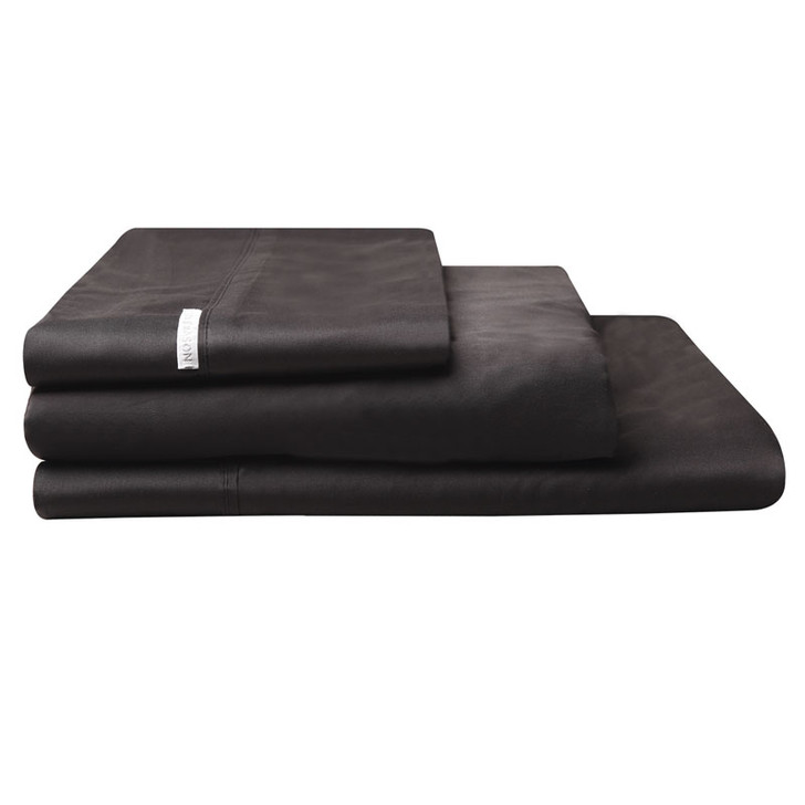 Logan and Mason Granite Black Sheet Set | My Linen