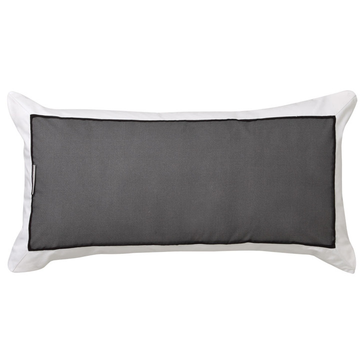 Logan and Mason Essex Charcoal Long Filled Cushion | My Linen