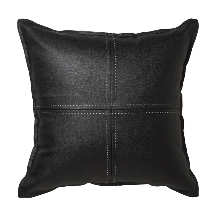 Logan and Mason Exeter Black Square Filled Cushion | My Linen