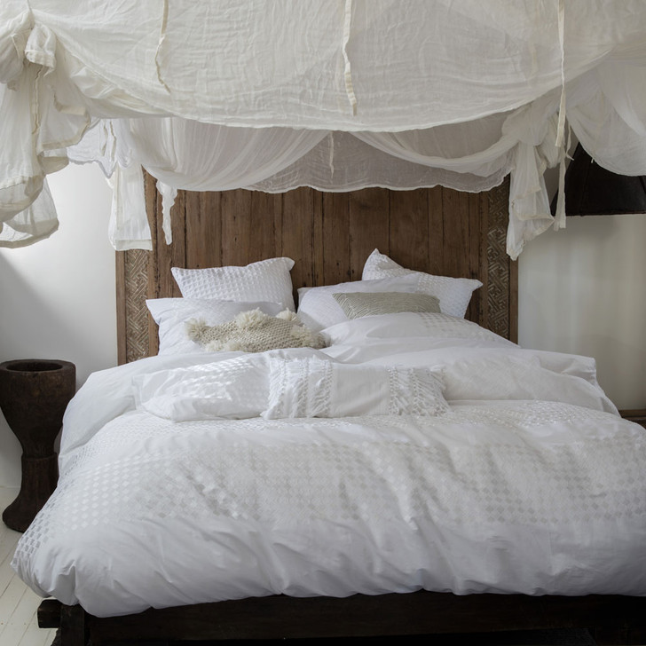 KAS White Anderson Queen Bed Quilt Cover Set | My Linen