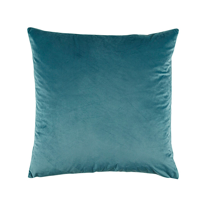 Bianca Vivid Teal Velvet Square Filled Cushion | My Linen