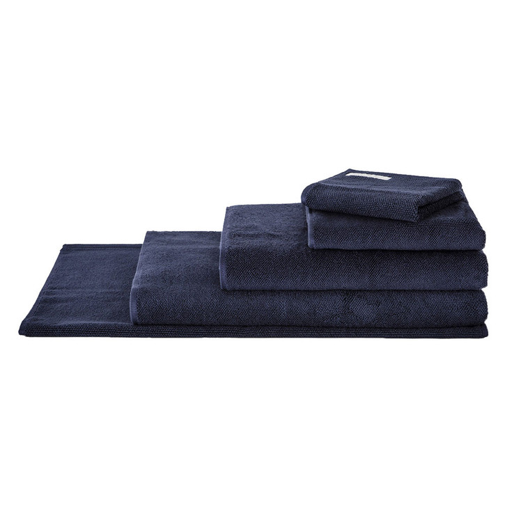 Sheridan 100% Combed Cotton Twist Towel Collection 7pc Bath Towel Set Midnight | My Linen