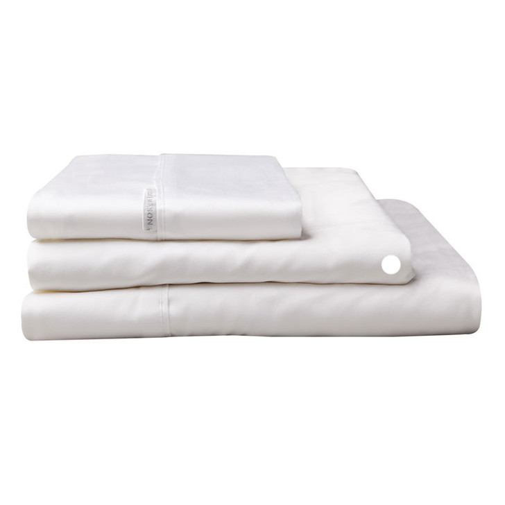 Logan and Mason Egyptian Cotton Fitted Sheet White | My Linen