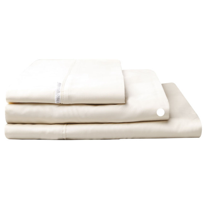 Logan and Mason Egyptian Cotton Fitted Sheet Vanilla | My Linen