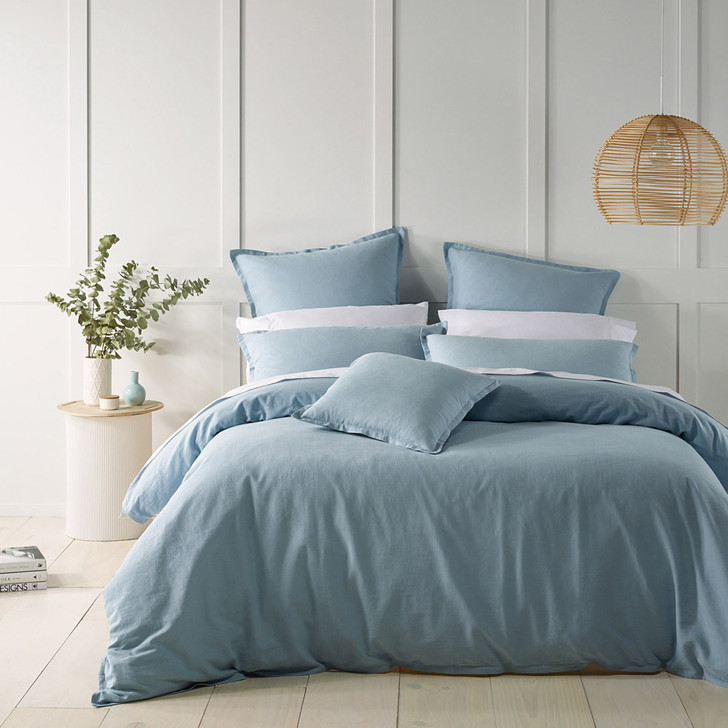 Bianca Wellington Blue Super King Quilt Cover Set | My Linen