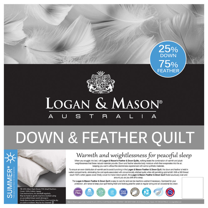 25/75 Duck Down and Feather Quilt / Doona | King Bed