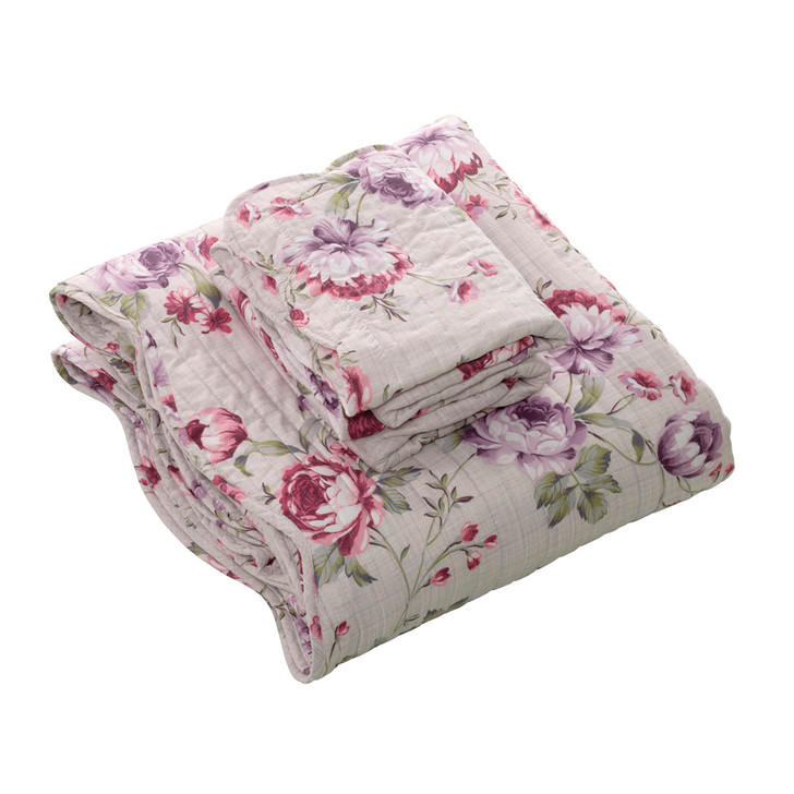 Bianca Dahlia Lilac Bedspread Set | Queen Bed | My Linen