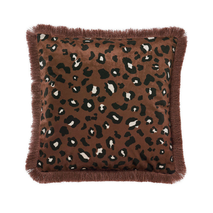 Linen House Ayanna Cinnamon Square Filled Cushion | My Linen
