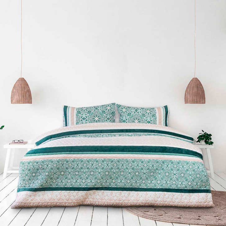 Ardor Boudoir Spindle Multi Single Bed Quilt Cover Set | My Linen