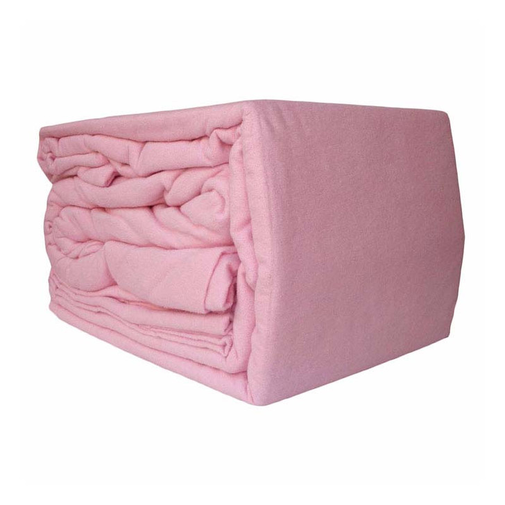 Ramesses 100% Egyptian Cotton Flannelette King Single Bed Sheet Set Pink | My Linen