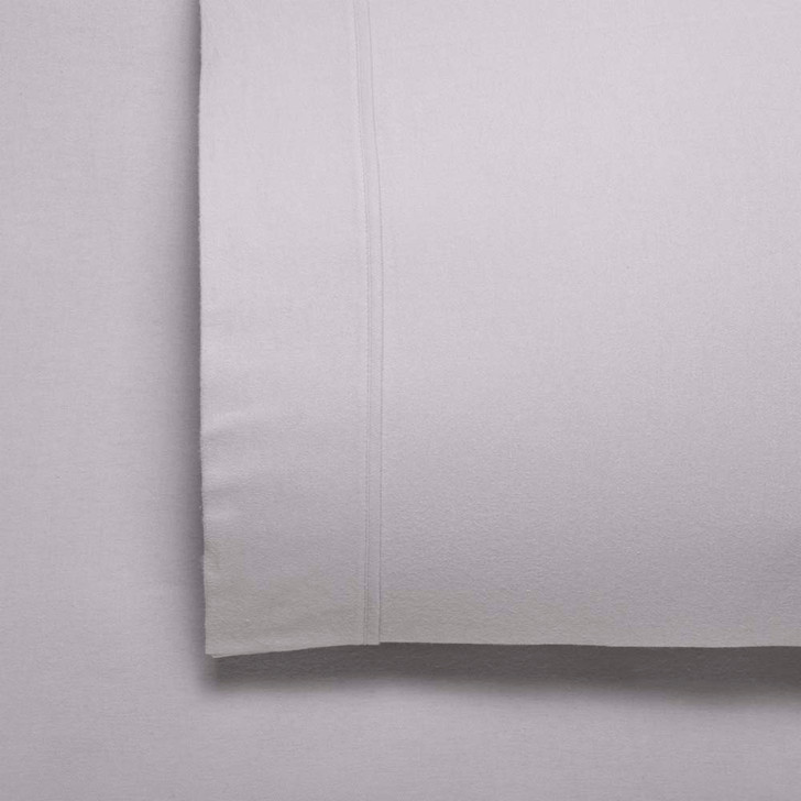 Bianca Fletcher Flannelette Double 50cm Bed Sheet Set Stone | My Linen