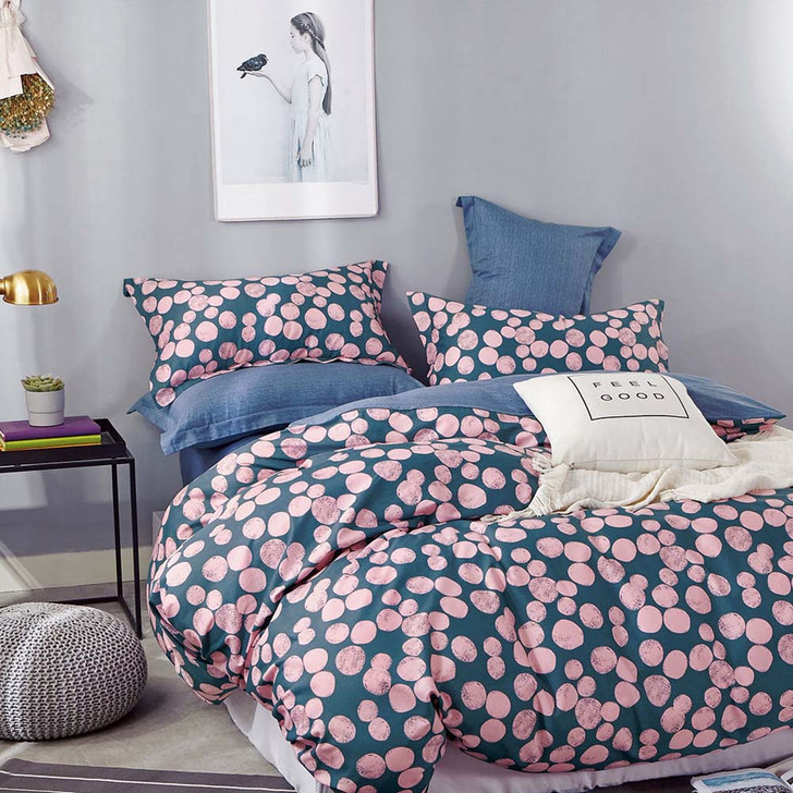 Ardor Ginnie Teal Single Bed Quilt Cover Set | My Linen