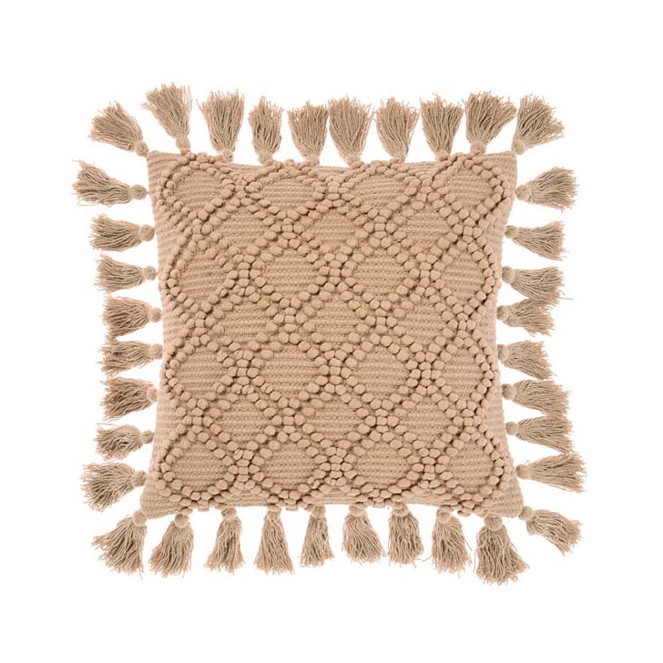 Linen House Circlet Biscotti Square Filled Cushion | My Linen