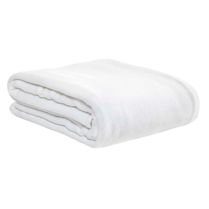 Bianca Mosman Queen / King Bed Blanket White | My Linen