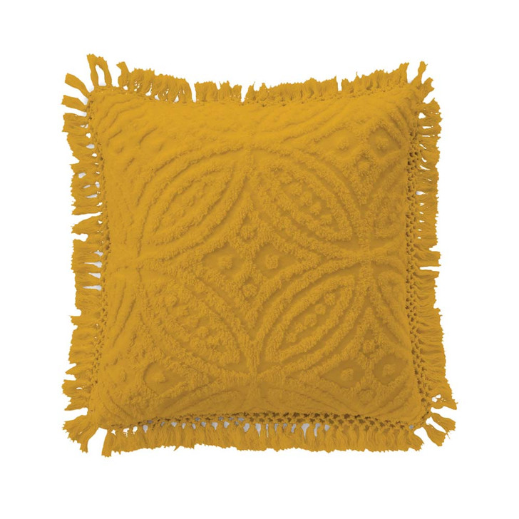 Bianca Savannah Mustard Square Filled Cushion | My Linen