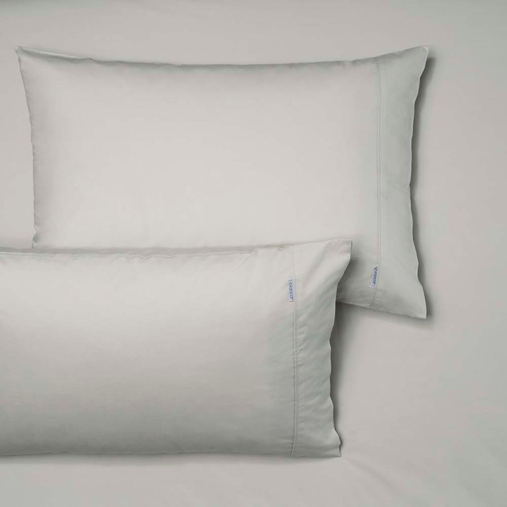 Bianca Heston 100% Cotton Percale Silver Single Bed Fitted Sheet and Pillowcase Combo | My Linen