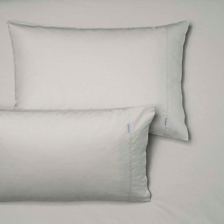 Bianca Heston 100% Cotton Percale Silver King Single Bed Fitted Sheet and Pillowcase Combo | My Linen
