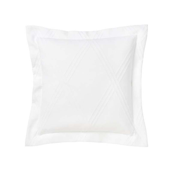 Grace by Linen House Antoine White Square Filled Cushion | My Linen