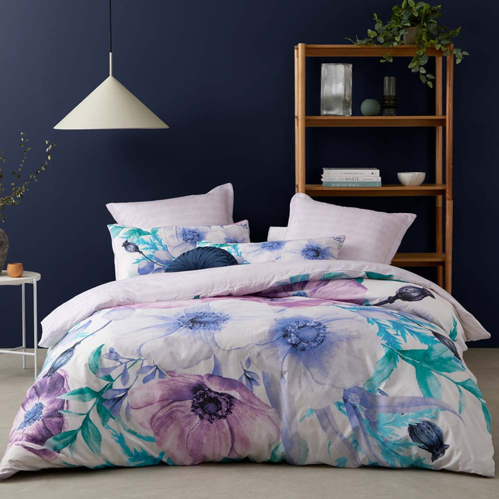 Logan and Mason Lovelle Lilac Queen Bed Quilt Cover Set | My Linen