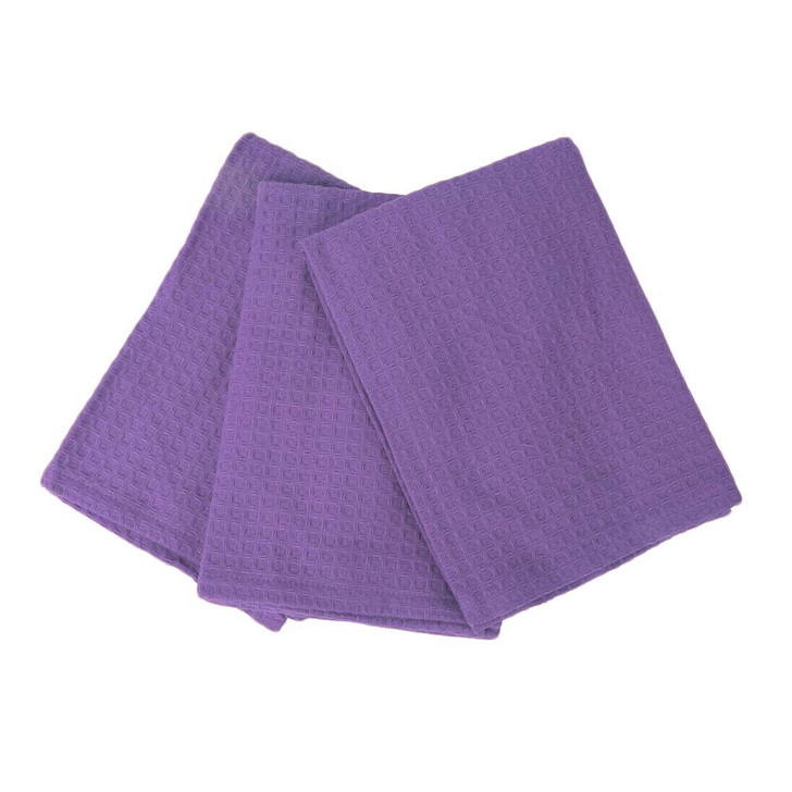 Rans London Waffle Tea Towel Lilac 3 Pack | My Linen