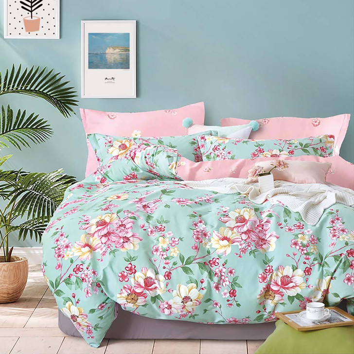 Ardor Missy Pink Queen Bed Quilt Cover Set | My Linen