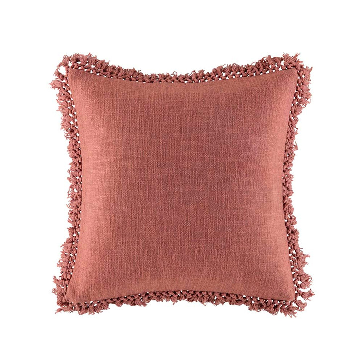 KAS Leonie Rust Square Filled Cushion | My Linen