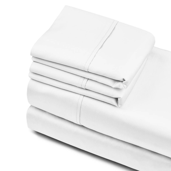750tc Cotton Sateen White Sheet Set Private Collection Queen