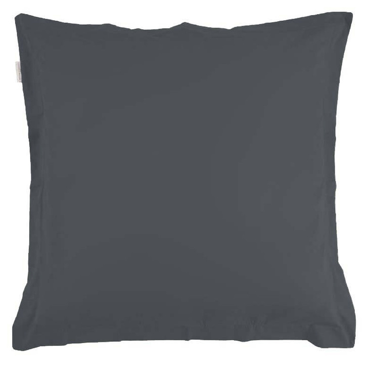 Logan and Mason 300TC Cotton Percale Charcoal European Pillowcase | My Linen