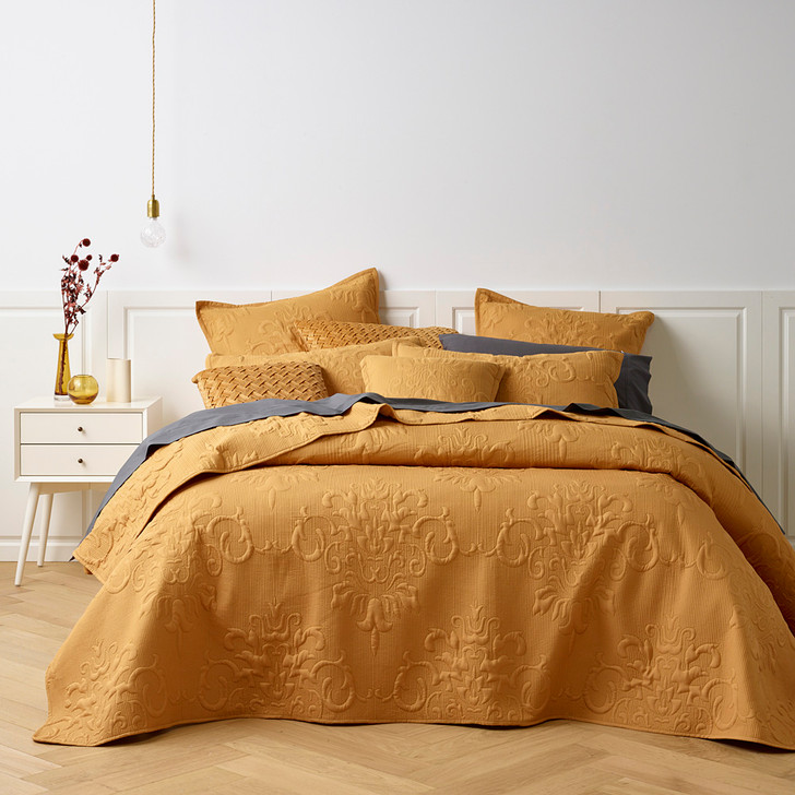 Bianca Gatwick Gold King Single Bed Bedspread Set | My Linen