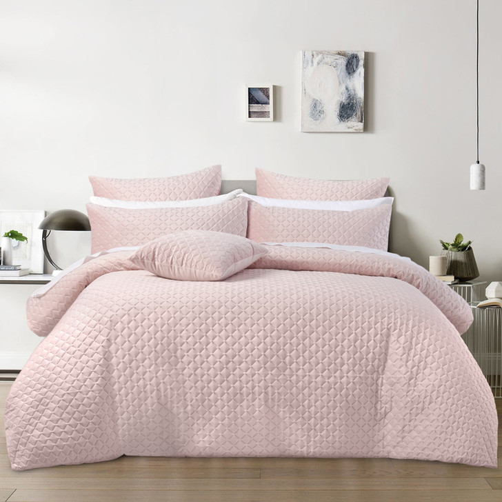 Bianca Alden Blush Super King Quilt Cover Set | My Linen