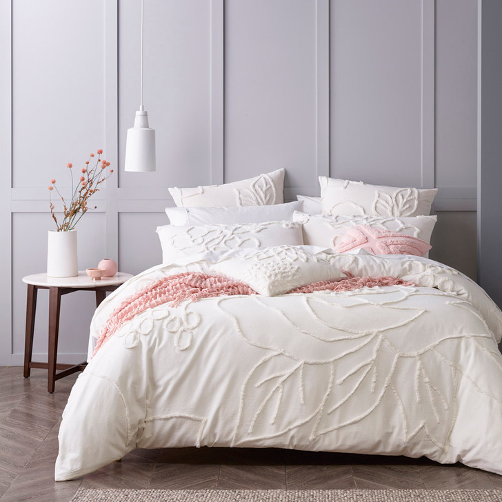 Bianca Maisha Coconut Milk Queen Bed Quilt Cover Set | My Linen