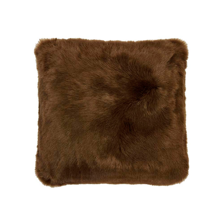 Bambury Faux Fur Hazel Square Filled Cushion | My Linen