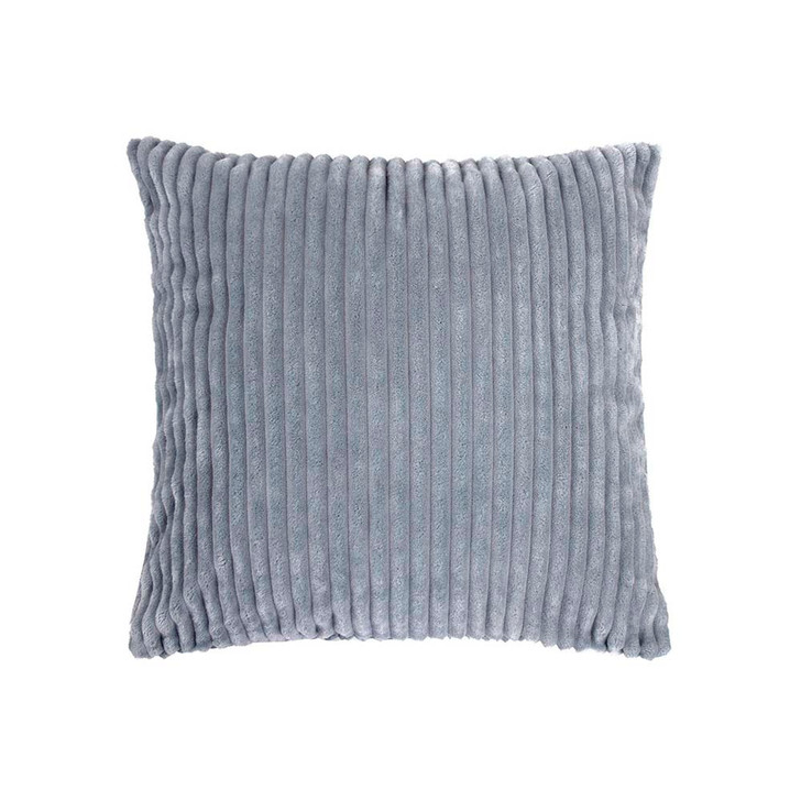 Bambury Channel Steel Blue Square Filled Cushion | My Linen