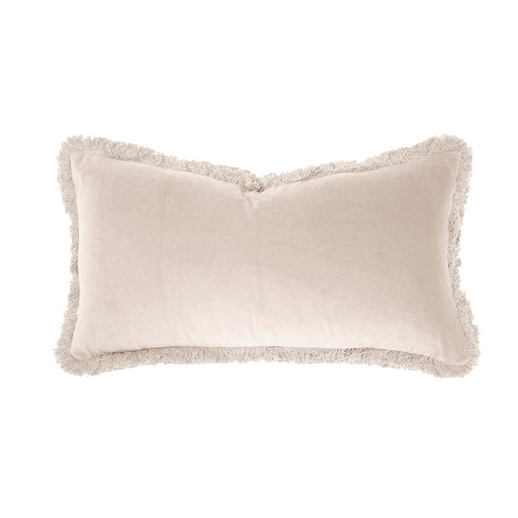 Bambury Velvet Pearl Long Filled Cushion | My Linen