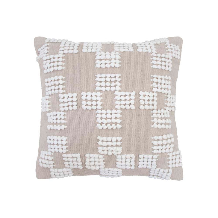 Bambury Hastings Latte Square Filled Cushion | My Linen