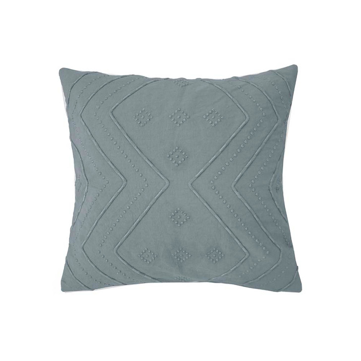 Bambury Durack Steel Blue Square Filled Cushion | My Linen