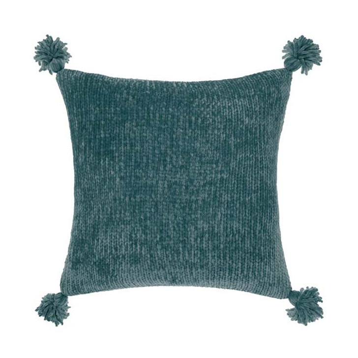Linen House Hara Petrol Square Filled Cushion | My Linen