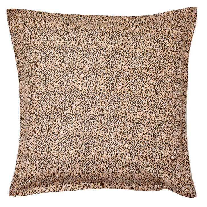 Logan and Mason Cheetah Black European Pillowcase | My Linen